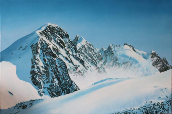 Stmoritz Switzerland Attew Painting Landscape artist art ski snowboard mountain winter Snow Alpine Alps kunst berge