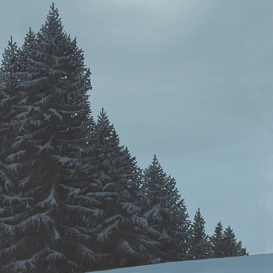 Lesgets France Attew Painting Landscape artist art ski snowboard winter Snow Alpine Alps Pine Montagne Alpes