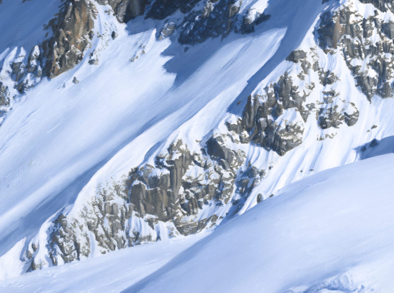 Austria Lech Attew Painting Landscape artist art ski snowboard mountain winter Snow Alpine Alps Montagne Alpes