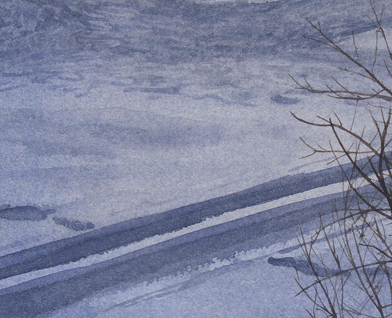 Sweden Lapland Attew Painting Landscape artist art Ray Mears Bushcraft winter Snow konst lavvu Vinter Swedish