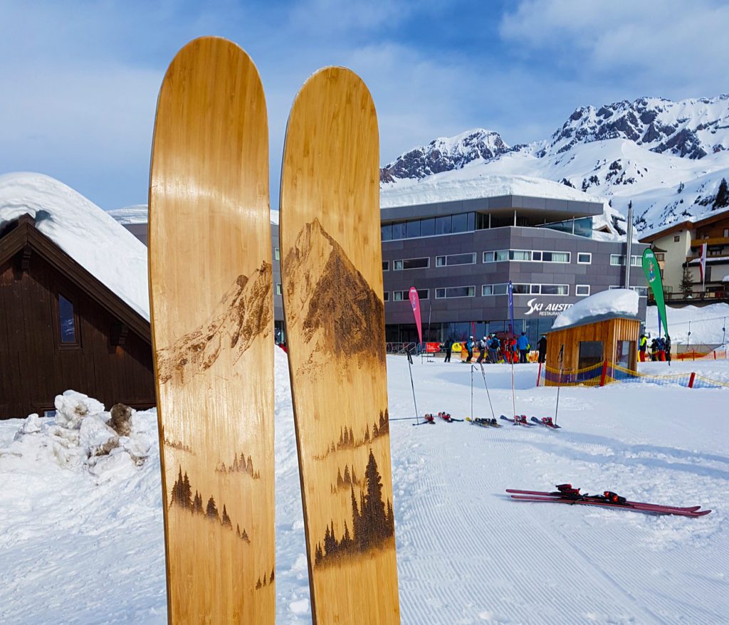 skis handmade wooden freeride freestyle alpine