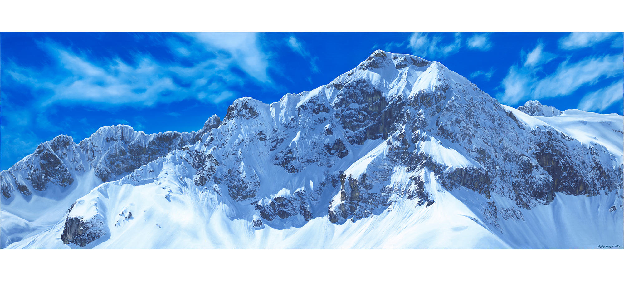 Austria Lech Attew Painting Landscape artist art ski snowboard mountain winter Snow Alpine Alps Montagne Alpes