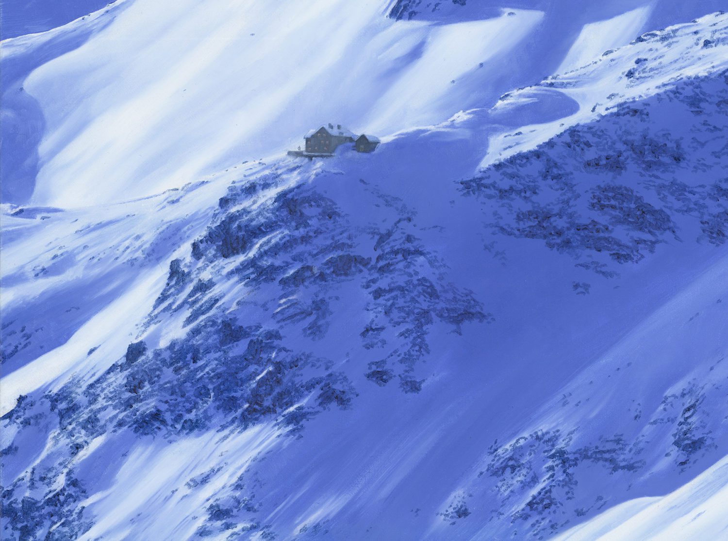 Austria Obergurgl ramoluhaus gurgl otztal tirol Attew Painting Landscape artist art ski snowboard mountain winter Snow Alpine Alps Montagne Alpes