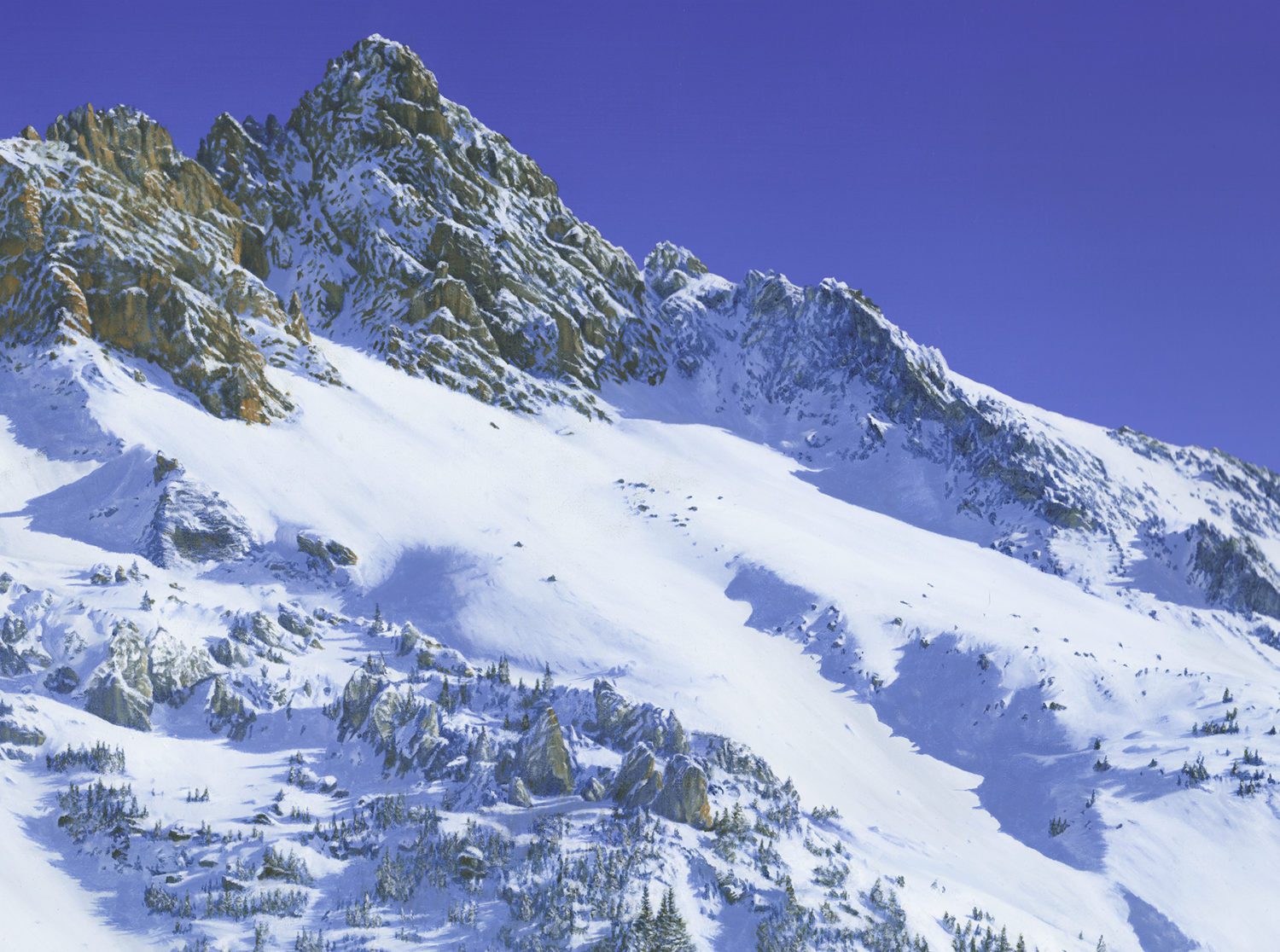 Austria Lech Warth Vorarlberg Arlberg Attew Painting Landscape artist art ski snowboard mountain winter Snow Alpine Alps Montagne Alpes