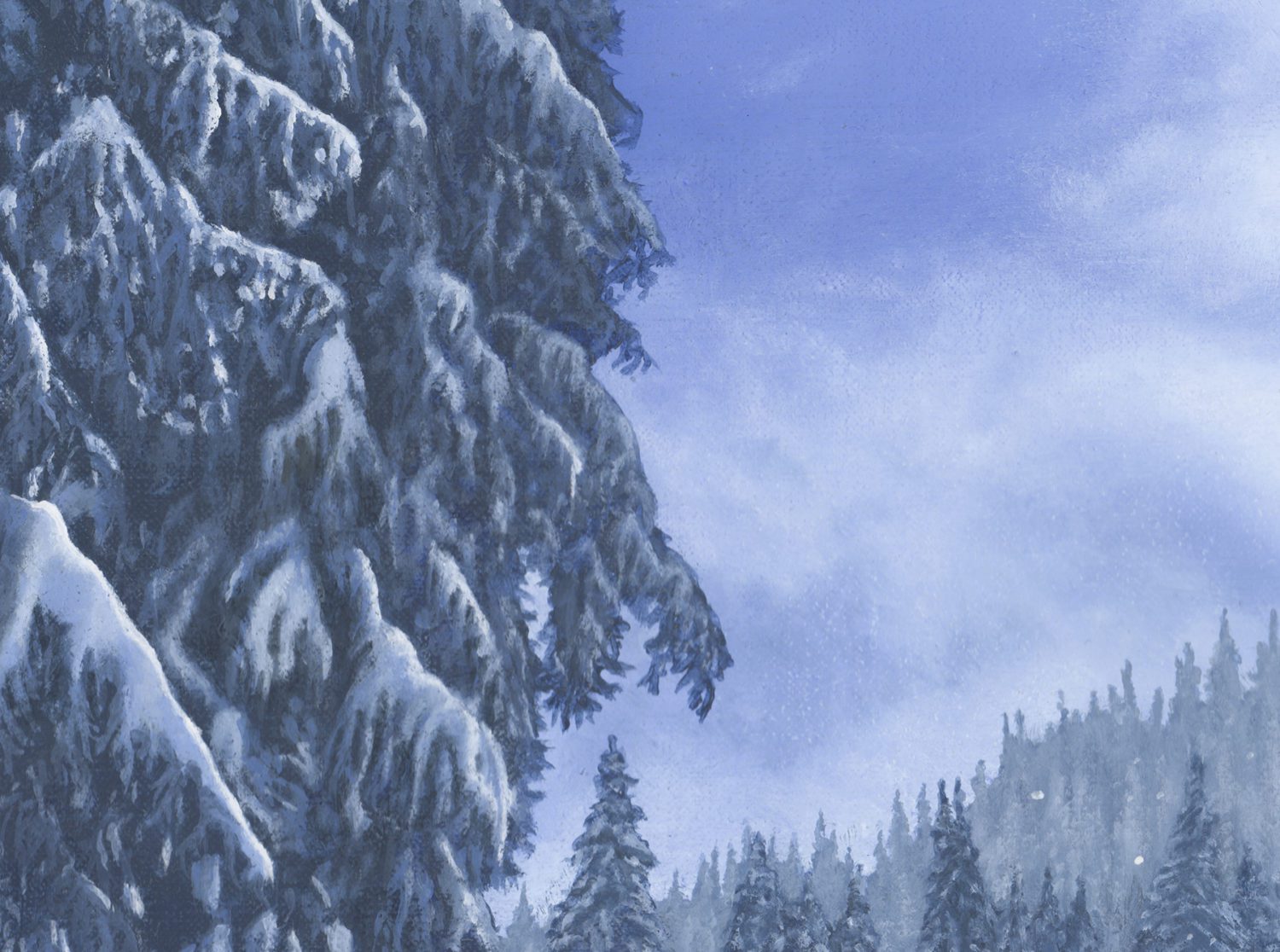 Austria Leogang Salzburg Salzburgerland Attew Painting Landscape artist art ski snowboard mountain winter Snow Alpine Alps Montagne Alpes