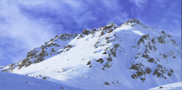 Switzerland St.Moritz Diavolezza Attew Painting Landscape artist art ski snowboard mountain winter Snow Alpine Alps Montagne Alpes