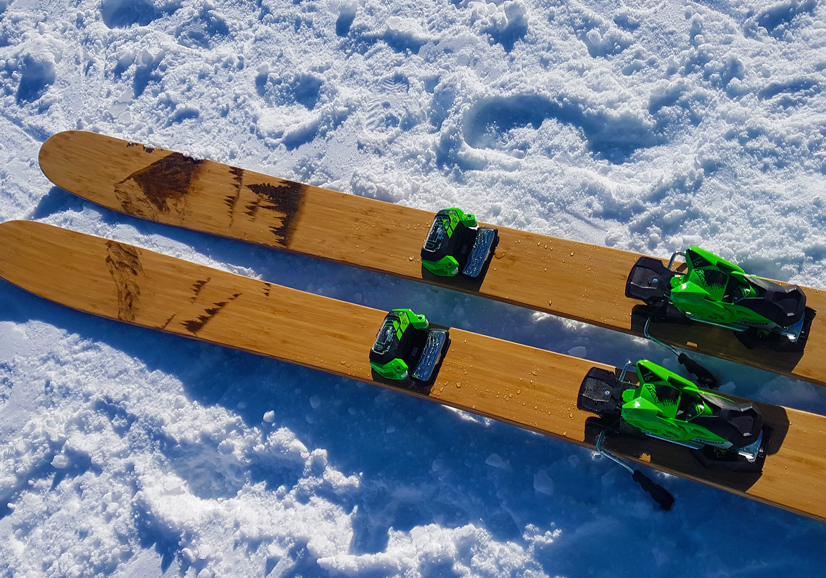 skis handmade wooden freeride freestyle alpine